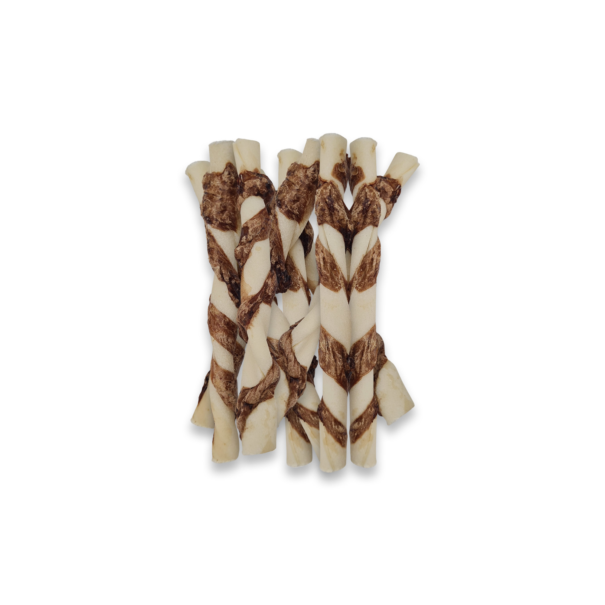 RAWHIDE TWIST WITH LUNG 12.5 CM - 15 pcs / 140g - immagine 2